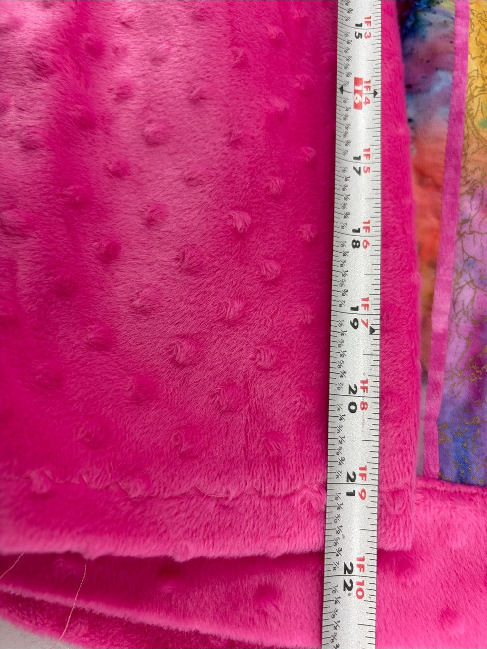 One-of-a-Kind Womens Vibrant Pink Patchwork Quilted Open Front Jacket, est sz XL - Picture 15 of 15
